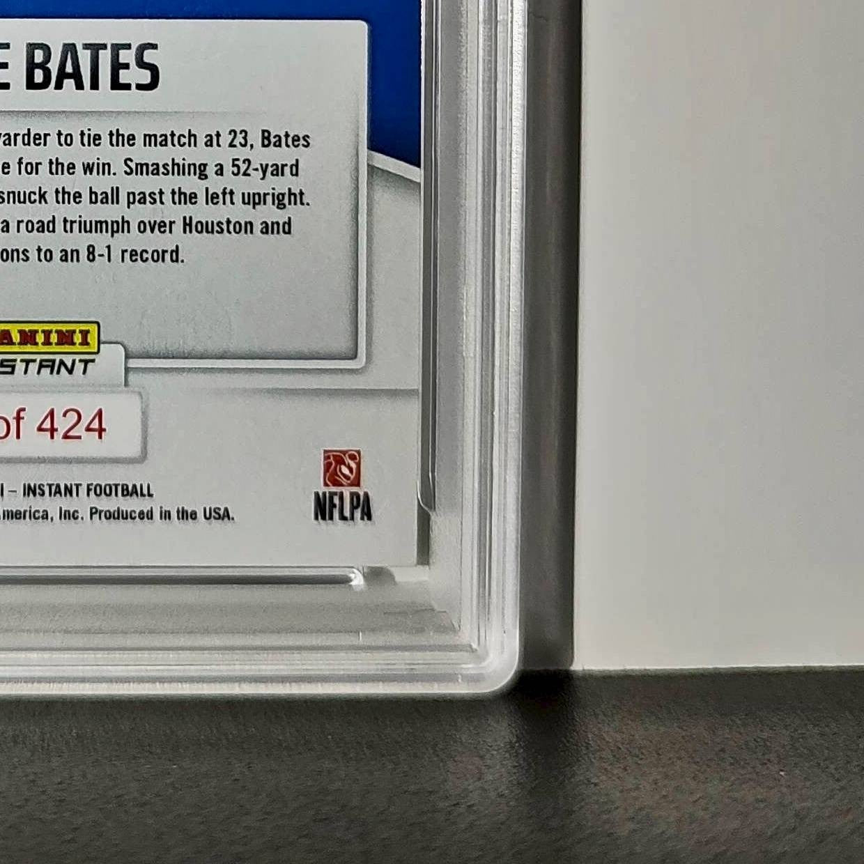 Jake Bates Rookie 2024 Panini NFL #147 Detroit Lions PSA 10 Auto 9
