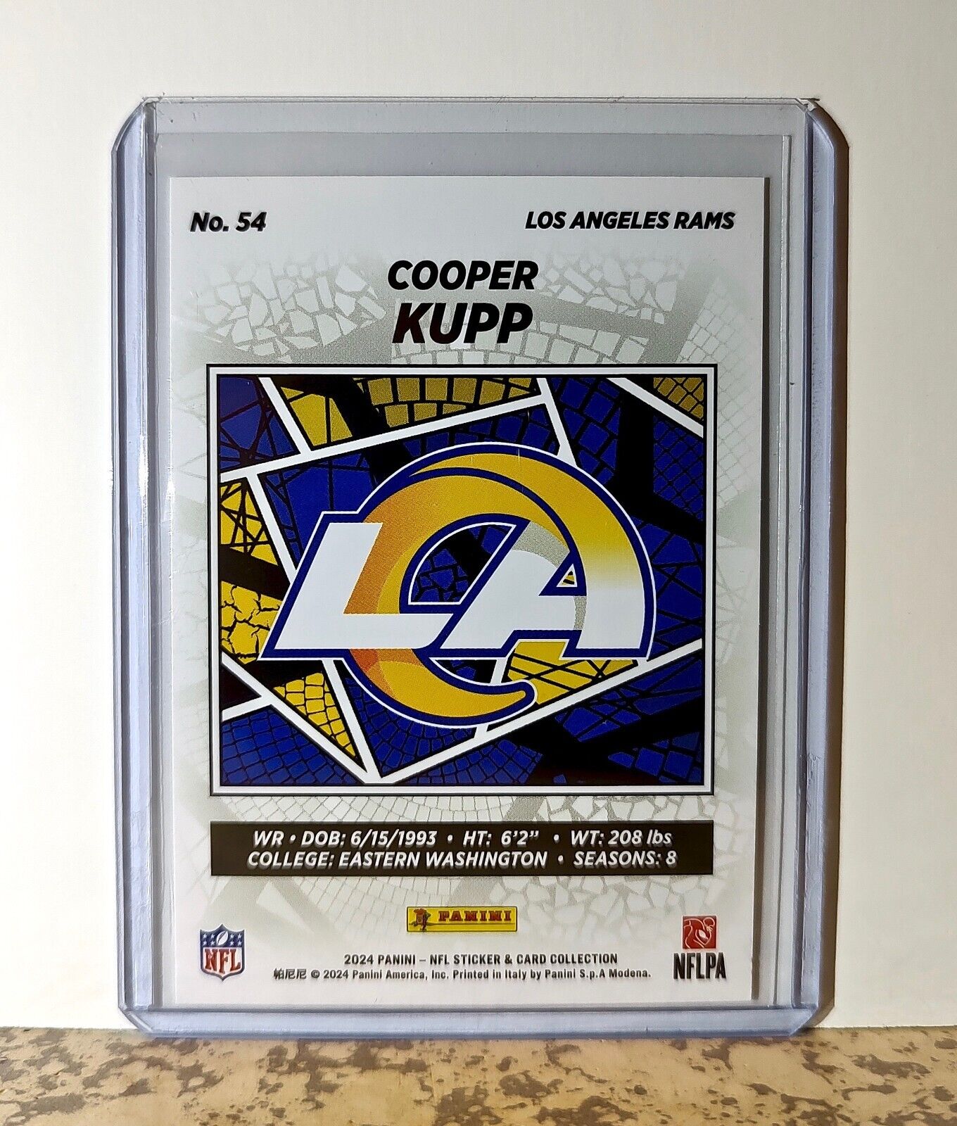 Cooper Kupp 2024 Panini NFL #54 Sticker Card Los Angeles Rams