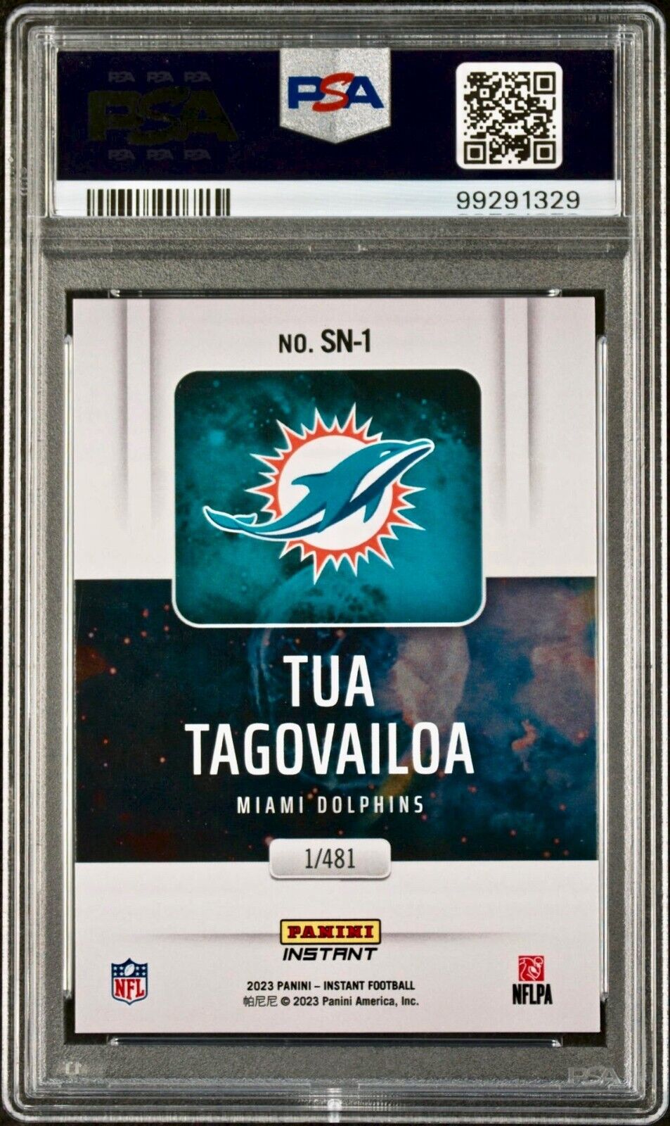 Tua Tagovailoa 2023 Panini Supernova NFL #SN-1 Football Card PSA 10 Gem Mint