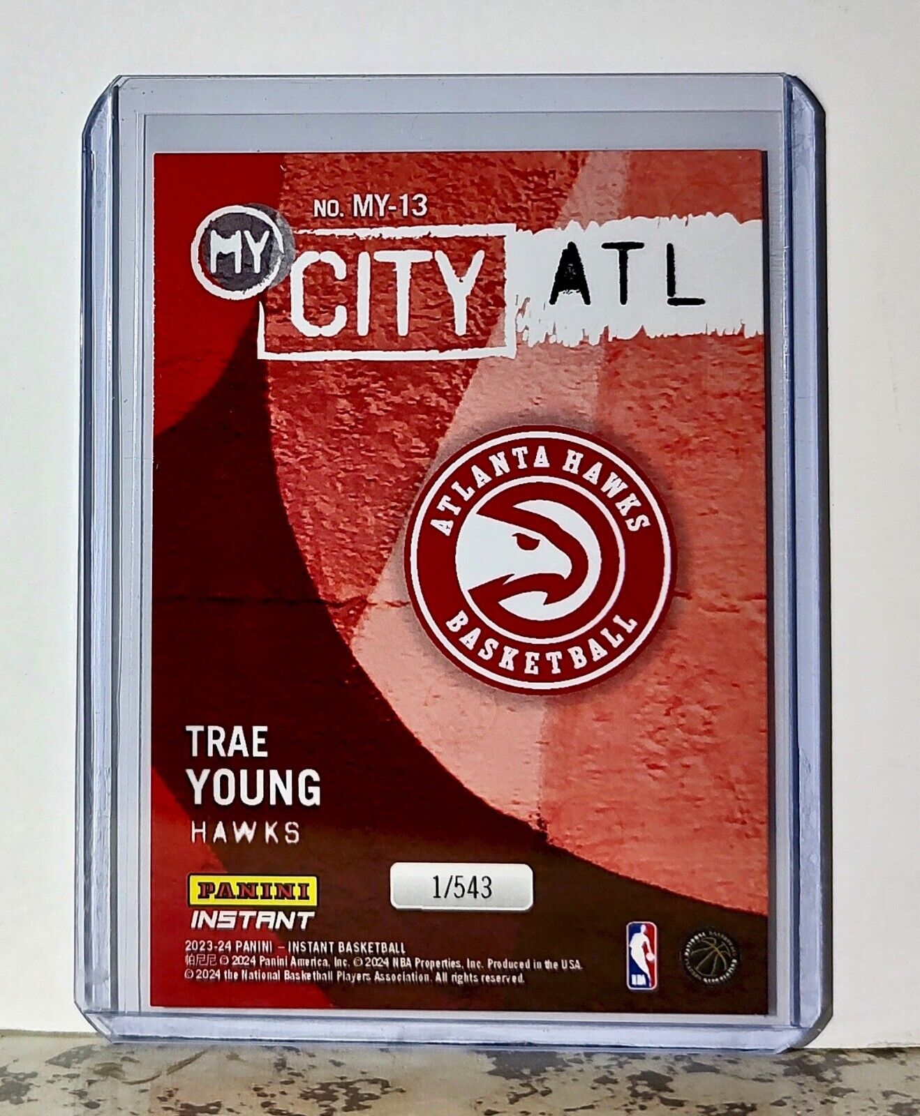 Trae Young 2023-24 Panini NBA #13 MyCity Basketball Card Atlanta Hawks 1/543