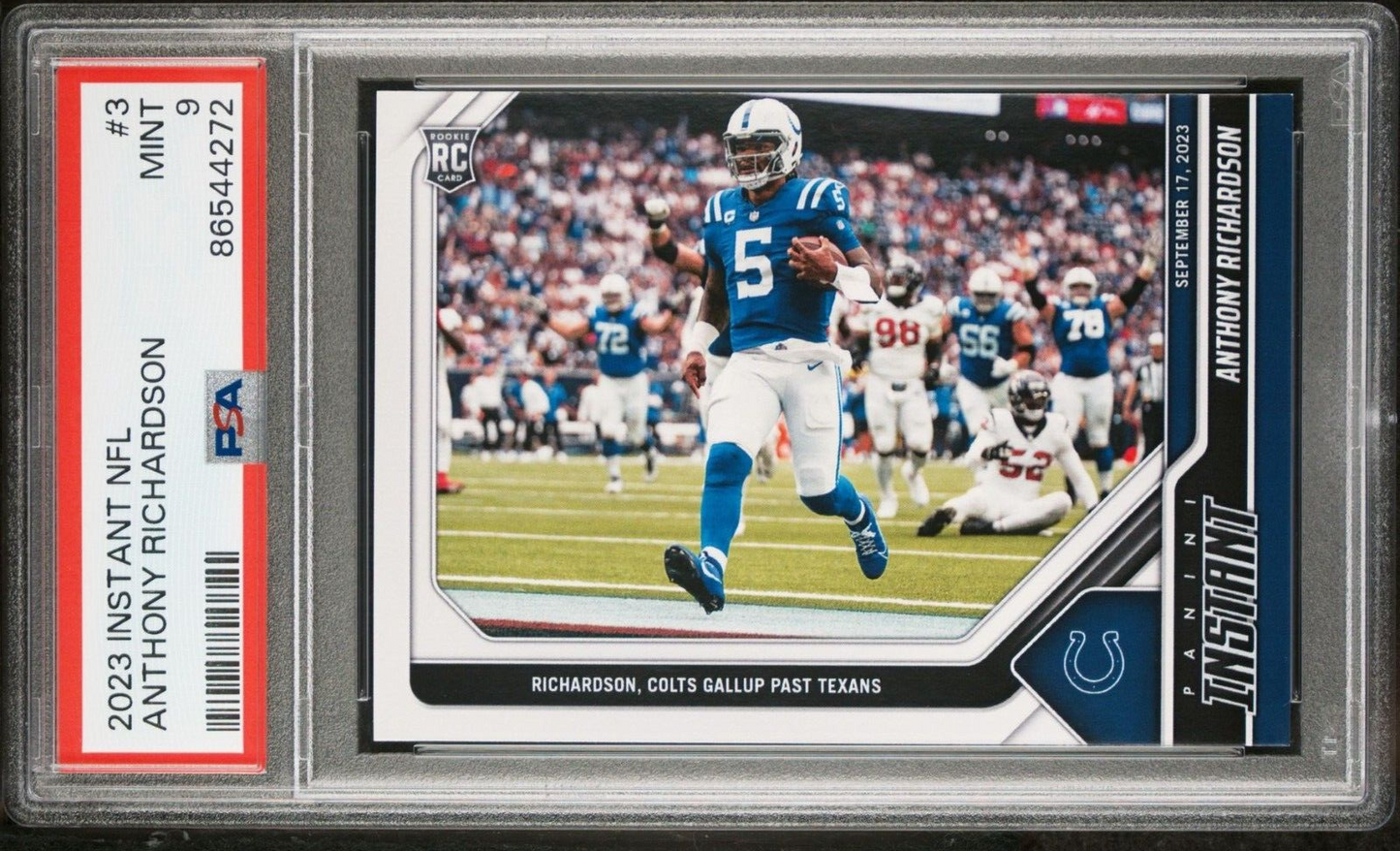 Anthony Richardson 2023 Panini NFL Rookie #3 Card 1 of 358 Colts PSA 9 Mint