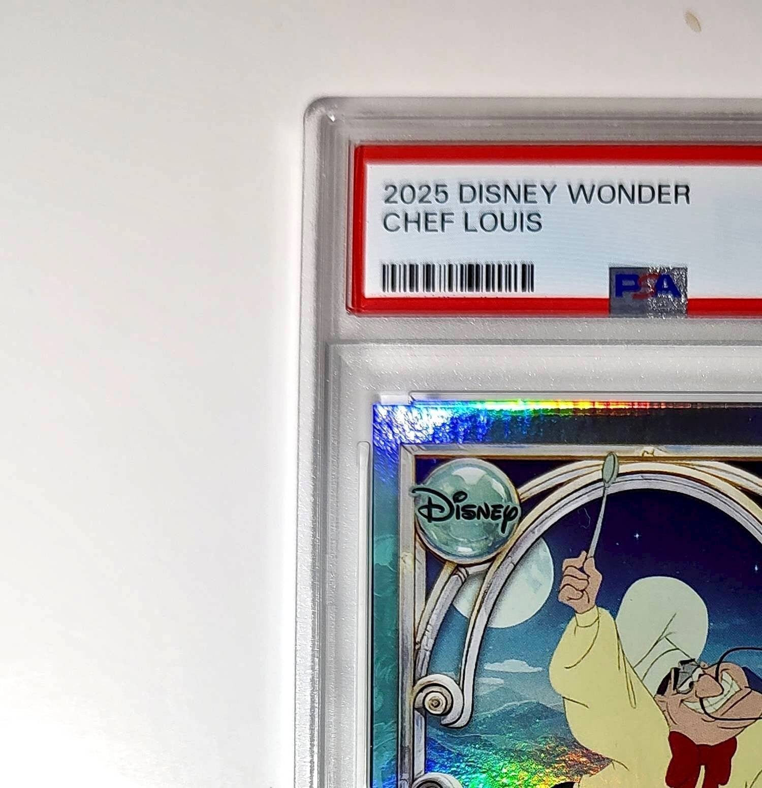 Chef Louis 2025 Topps Disney Wonder #124 Diamond Card The Little Mermaid PSA 7