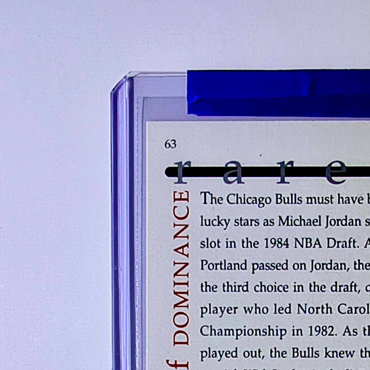Michael Jordan 1994 Upper Deck Rare Air MJ Decade of Dominance #63 Card Bulls