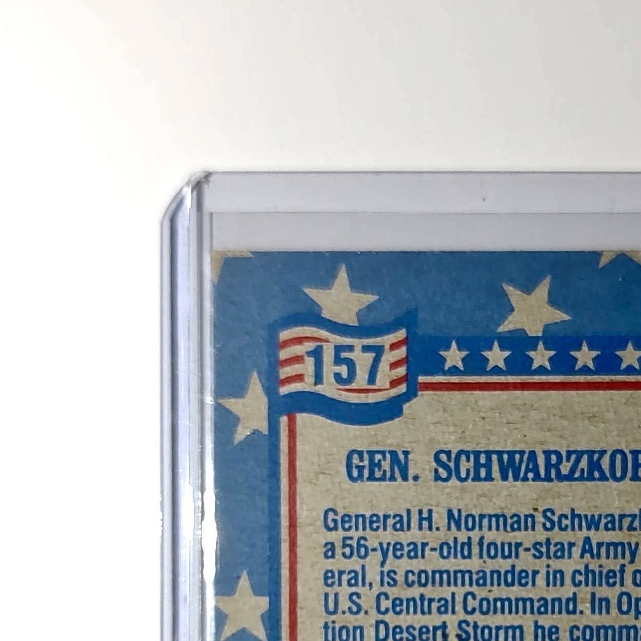 General Schwarzkopf 1991 Topps Desert Storm #157 Card