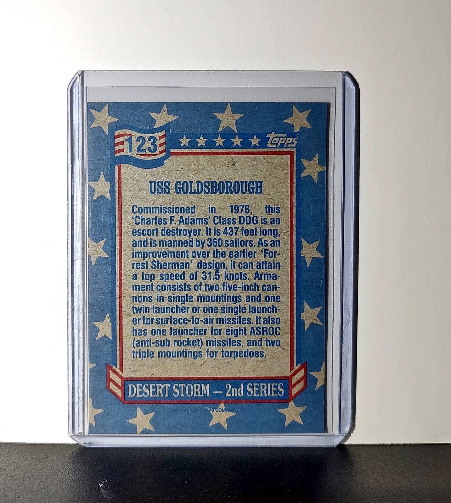 USS Goldsborough 1991 Topps Desert Storm #123 Card