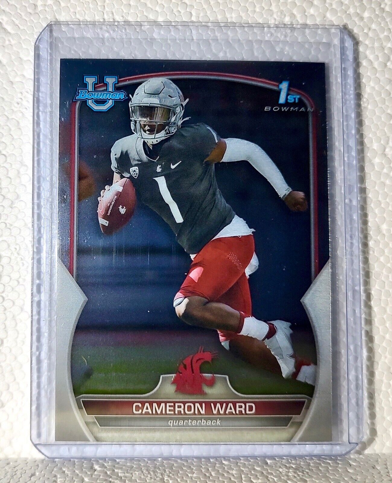 Cameron Ward 2022 Topps 1st Bowman U Football #34 Card Washington State