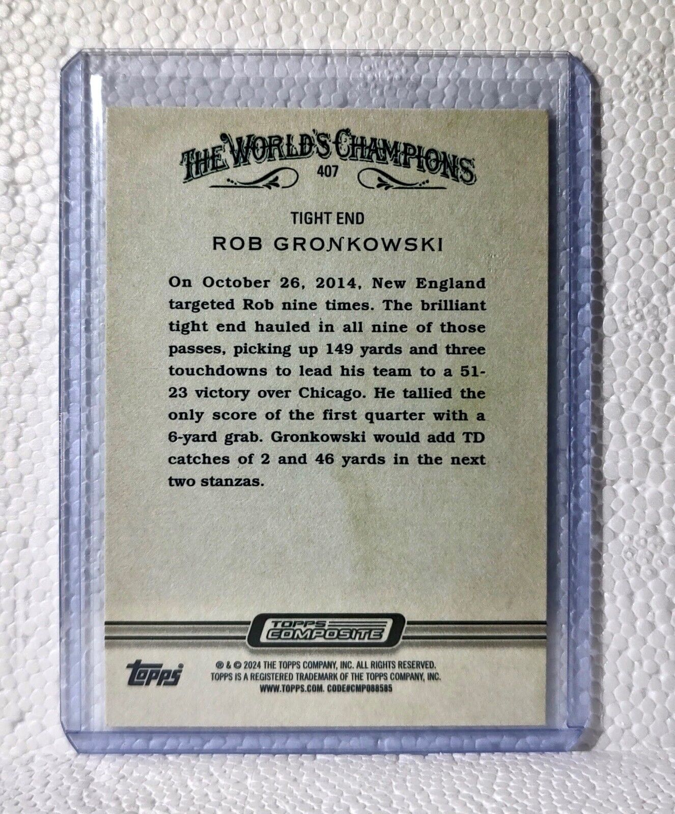 Rob Gronkowski 2023 Topps Allen & Ginter #407 Football Card New England Patriots