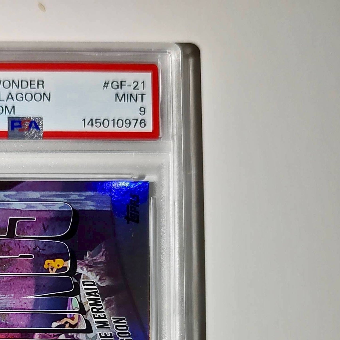 The Mermaid Lagoon 2025 Topps Disney #GF-21 Greetings From Card Peter Pan PSA 9