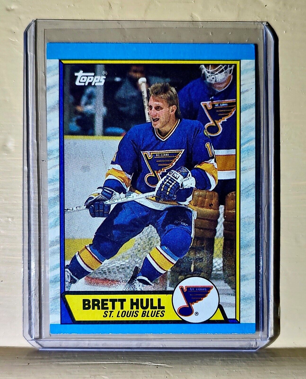 Brett Hull 1989 Topps #186 Hockey Card St. Louis Blues