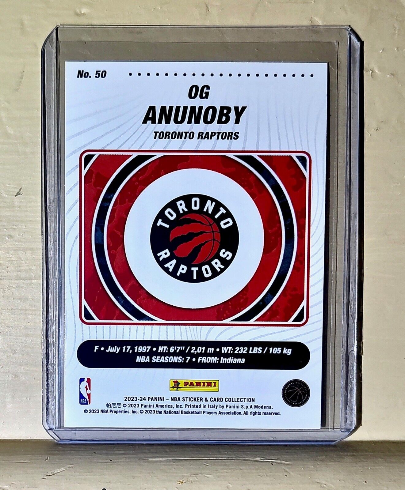 OG Anunoby 2023-24 Panini NBA Basketball #50 Card Toronto Raptors