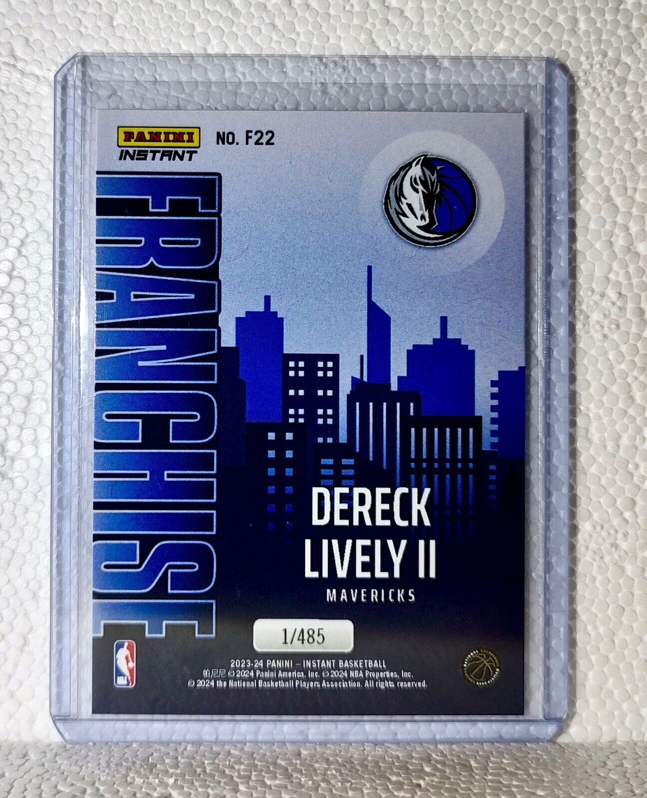 Dereck Lively II 2023-24 NBA #22 Franchise Basketball Card Mavericks 1/485