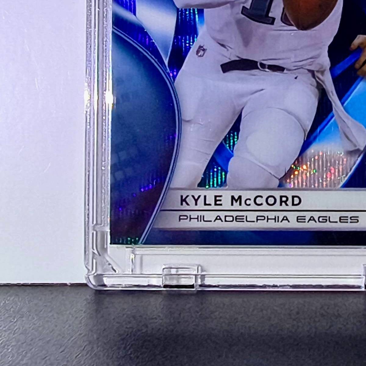 Kyle Mccord Rookie 2025 NFL Topps Chrome Black #139 Blue Refractor Card 114/150