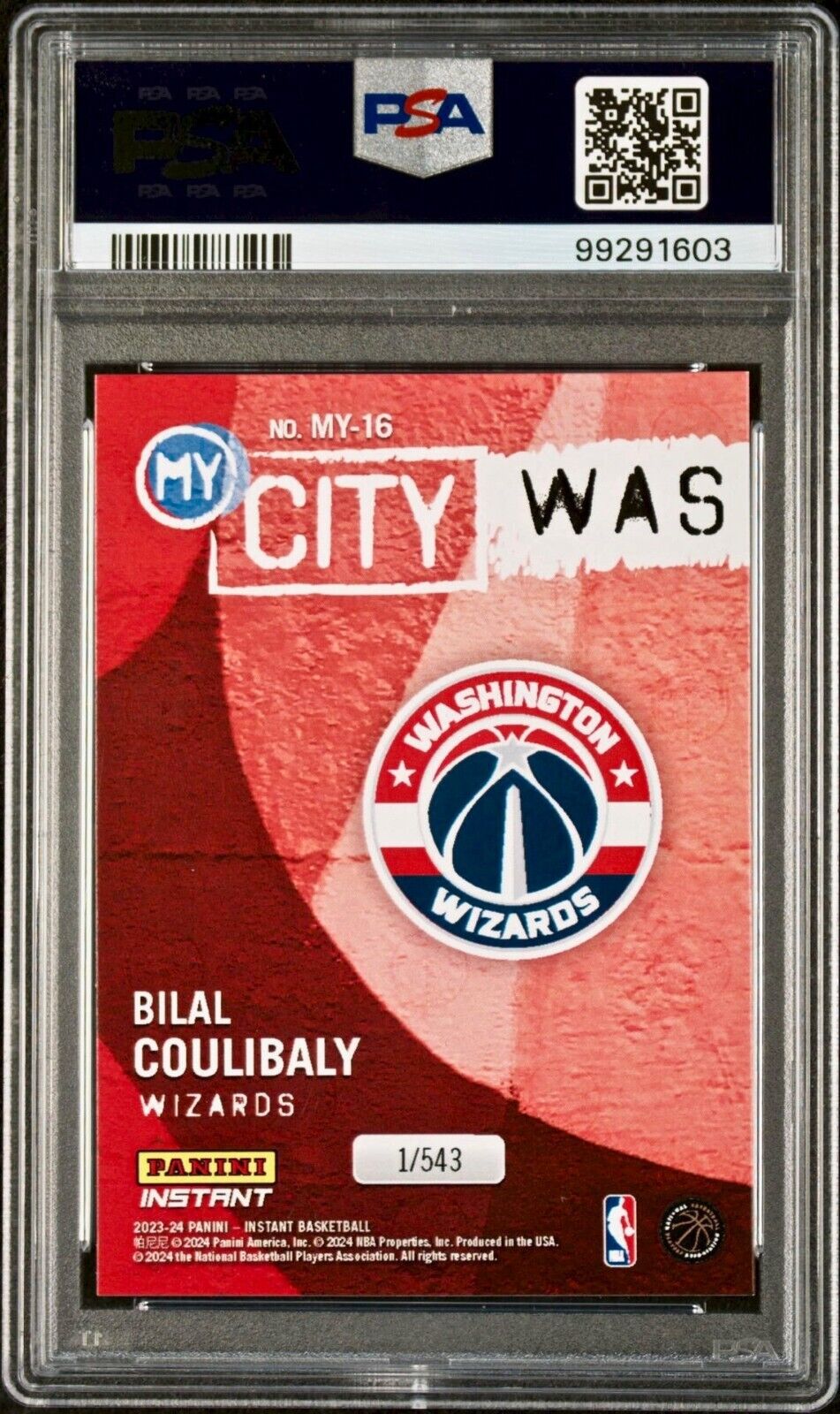 Bilal Coulibaly 2023 Panini MyCity Rookie NBA #MY-16 Basketball Card PSA 10 Gem