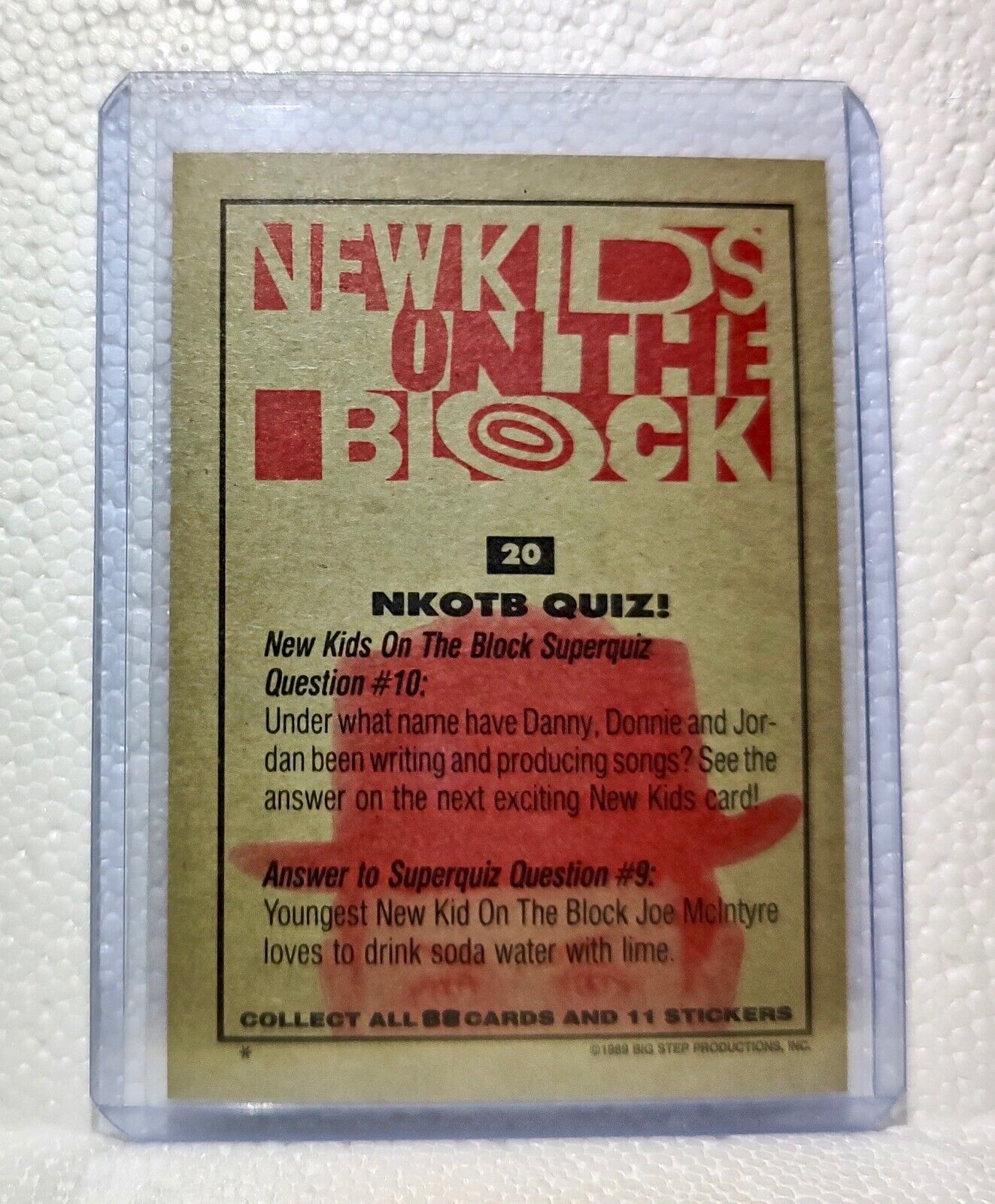 Nkotb Quiz! 1989 New Kids on the Block #20 Trading Card