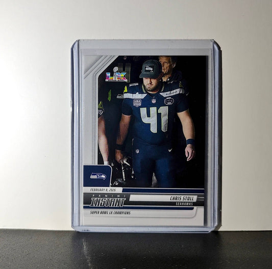 Chris Stoll 2026 Panini NFL Super Bowl LIX Champions #29 Card Seattle Seahawks