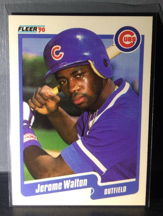 1990 Jerome Walton Fleer Baseball Card #44