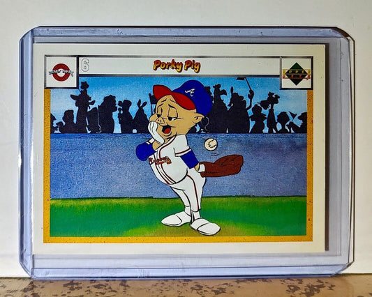 Porky Pig 1990 Upper Deck MLB #15 Looney Tunes All-Stars Baseball Card Braves