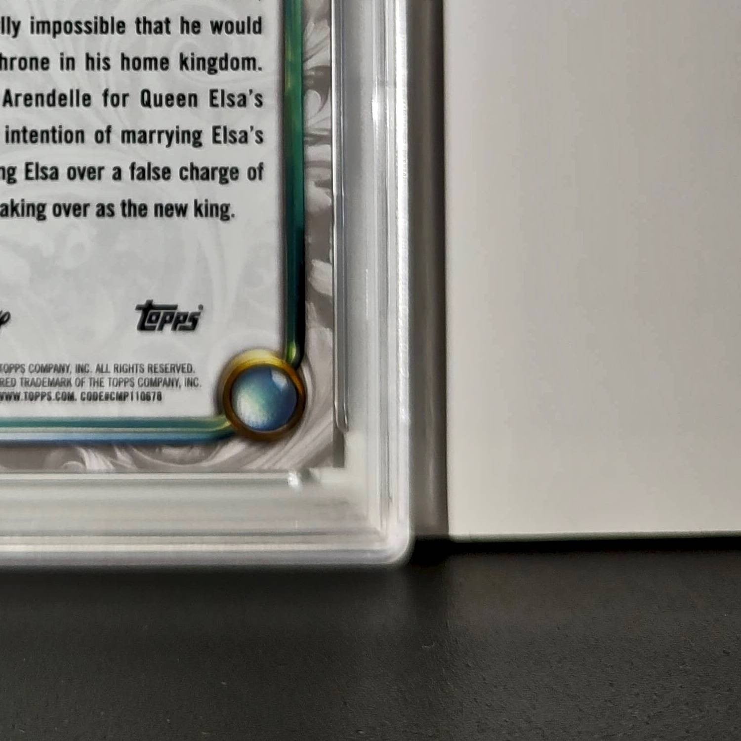 Hans 2025 Topps Disney Wonder #85 Winter Variant Card Frozen PSA 9
