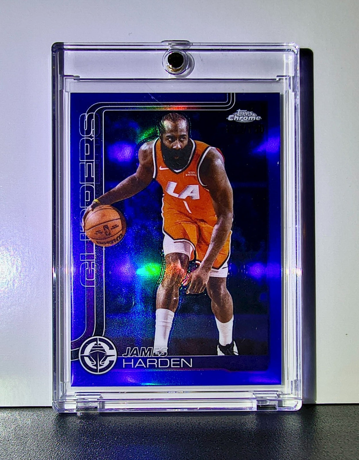 James Harden 2025-26 NBA Topps Chrome Update #33 Blue Refractor 132/150 Clippers