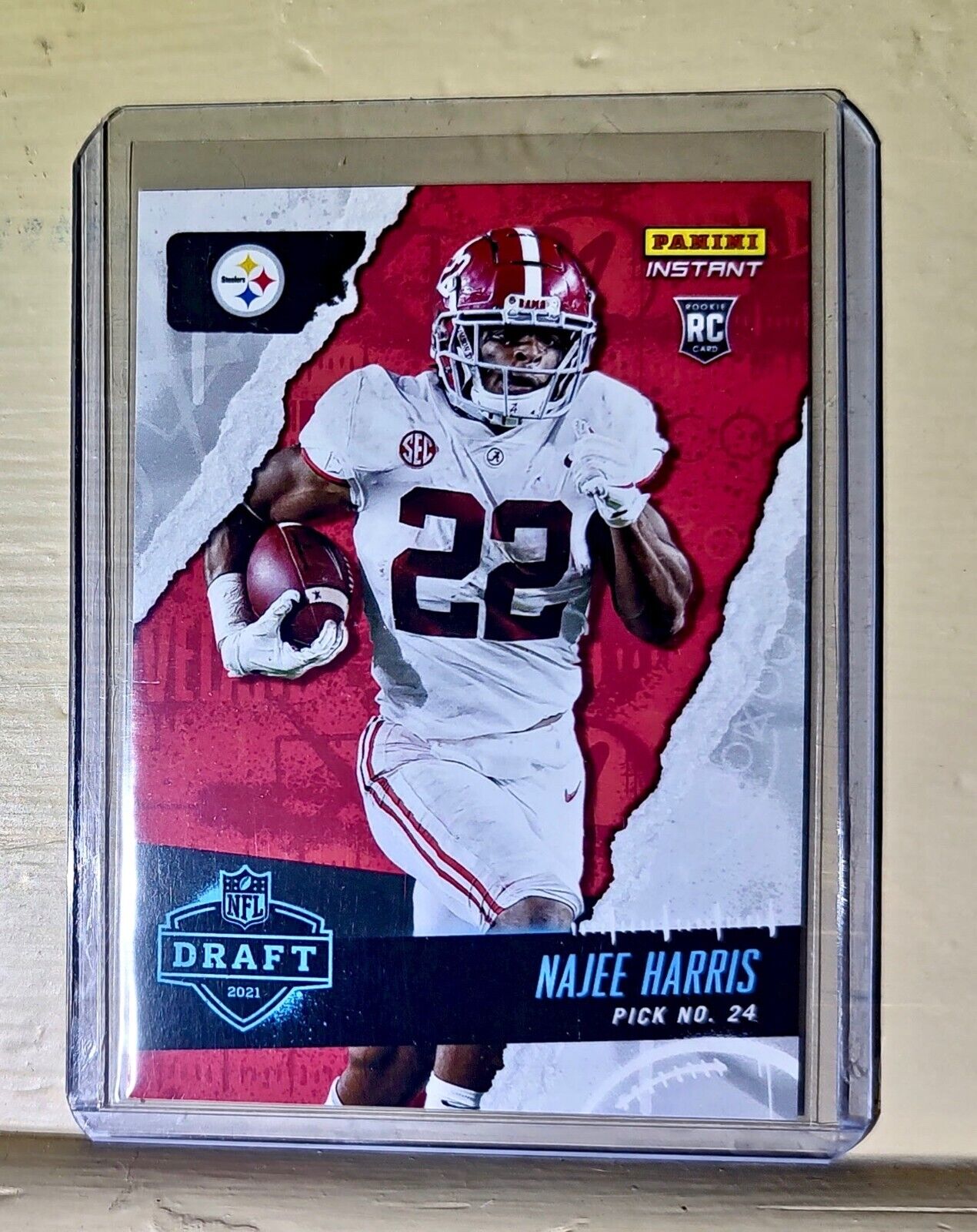 Najee Harris 2021 Panini NFL Instant Draft Night #15 Rookie Card 1 of 1592