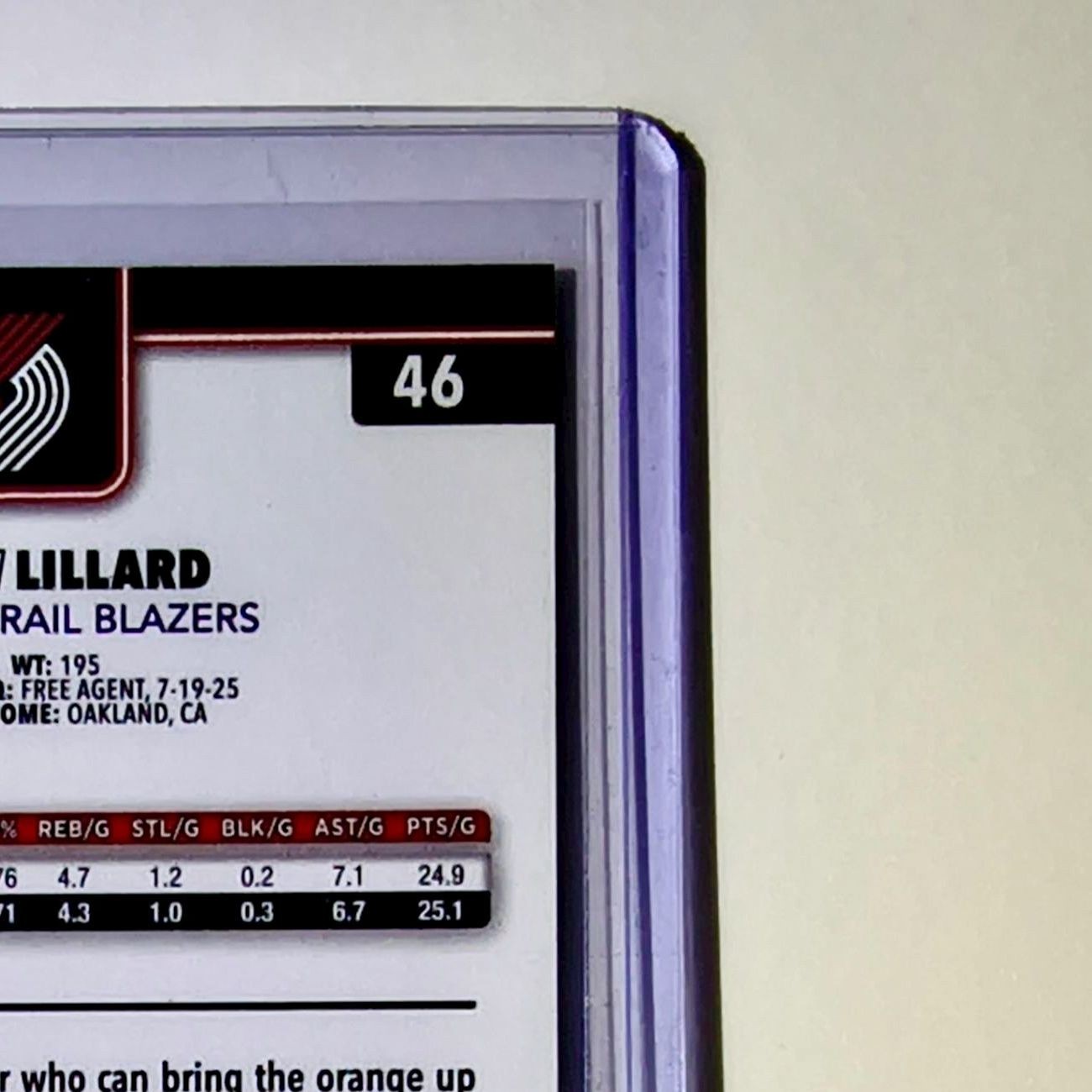 Damian Lillard 2025-26 NBA Topps Chrome Update RayWave Refractor #46 Card