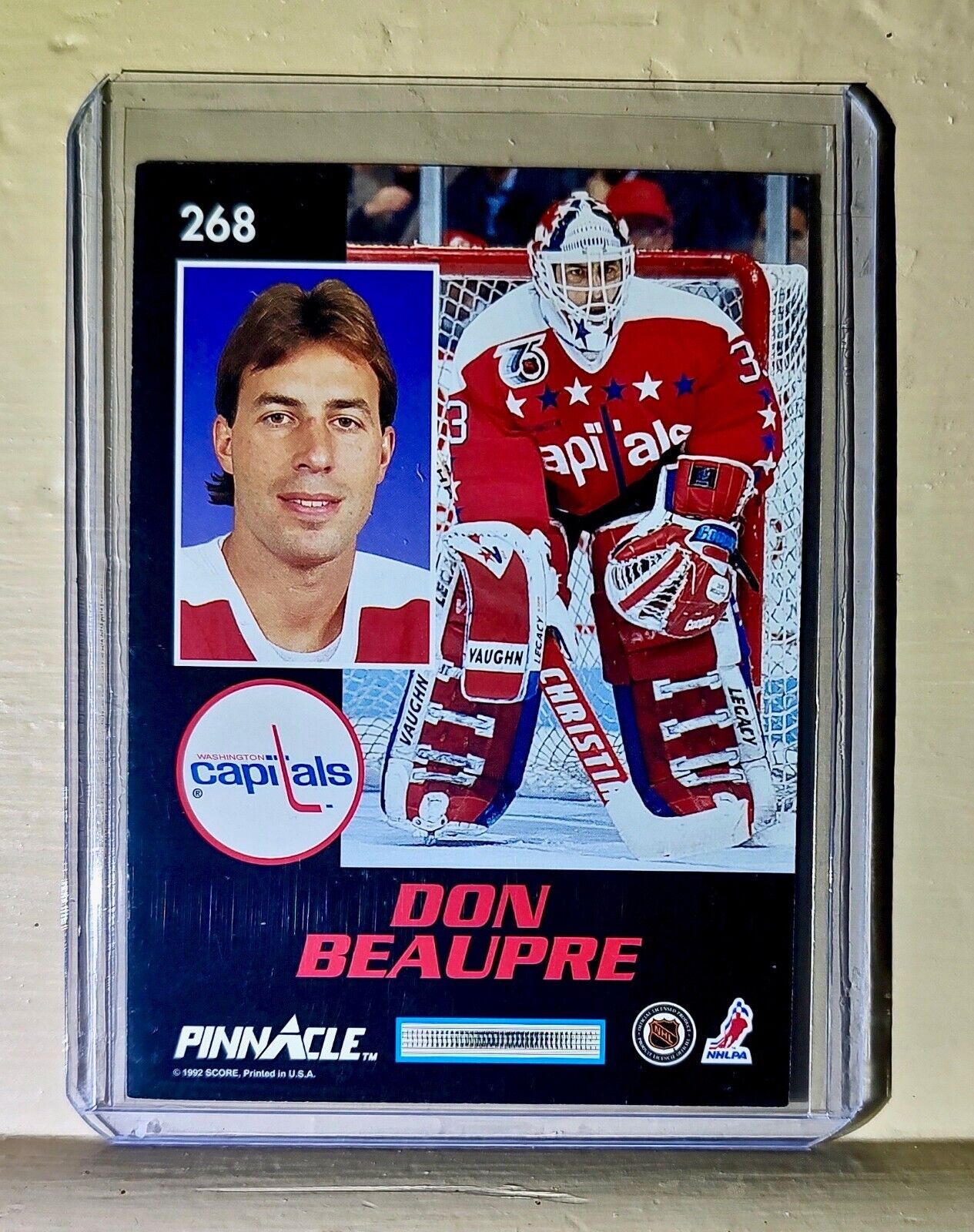 Don Beaupre 1992 Score Pinnacle Masks #268 Hockey Card Washington Capitals