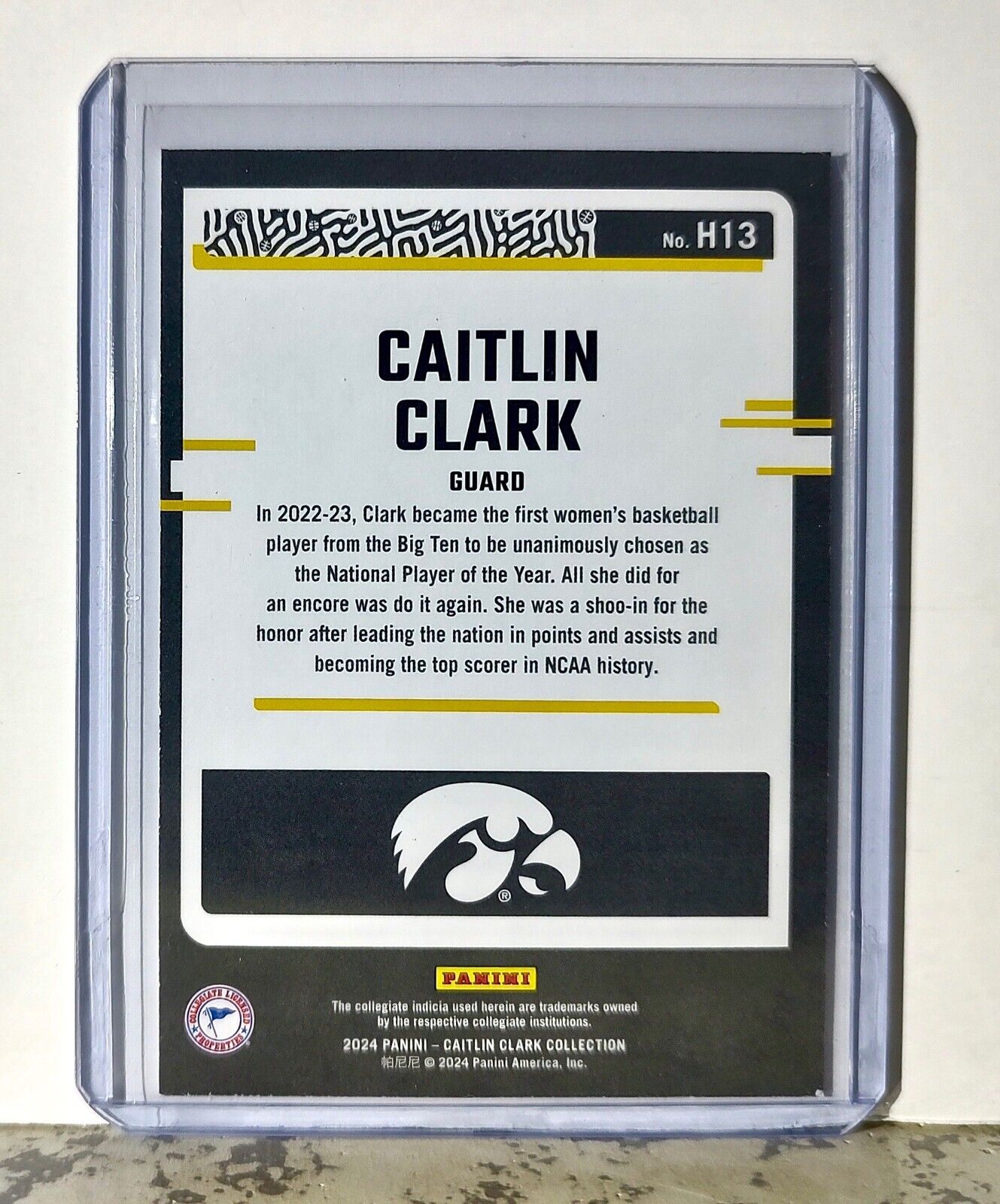 2024 Caitlin Clark Panini Donruss #H13 Highlights Basketball Card Iowa Hawkeyes