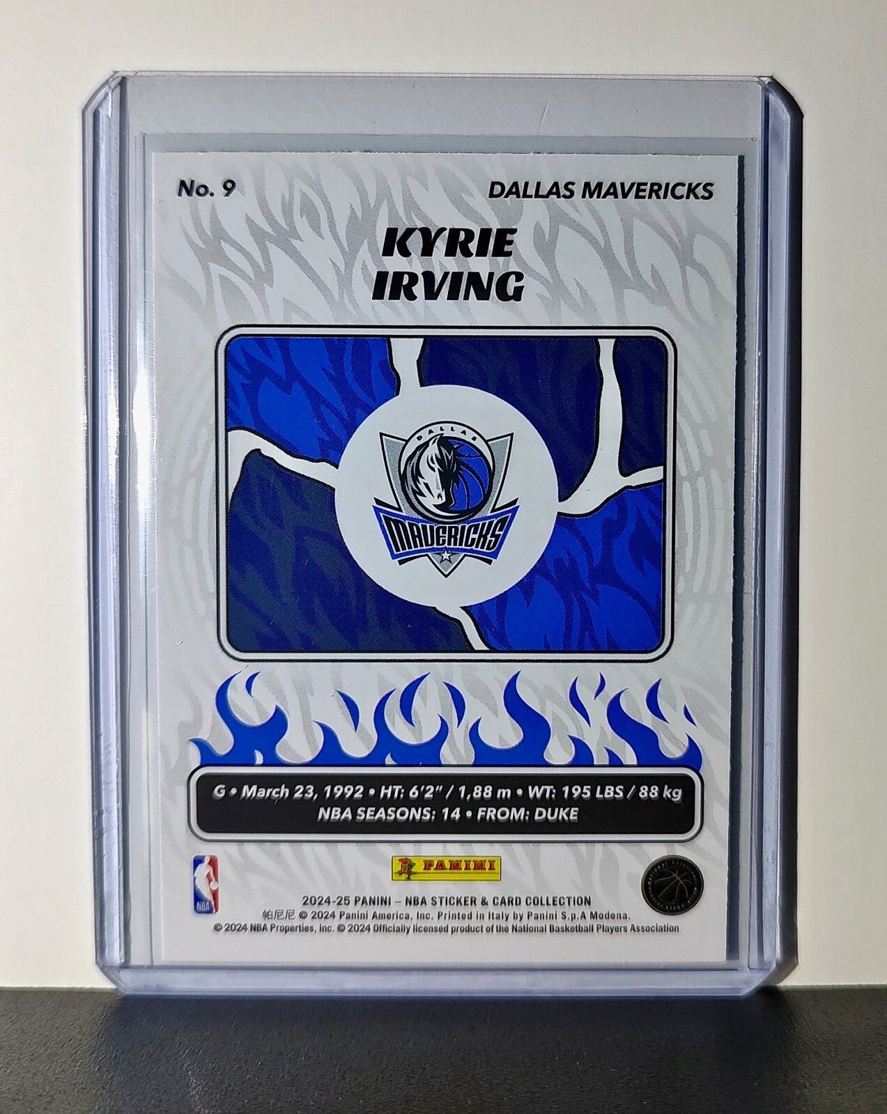 Kyrie Irving 2024-25 Panini NBA #9 Foil Sticker Card Dallas Mavericks