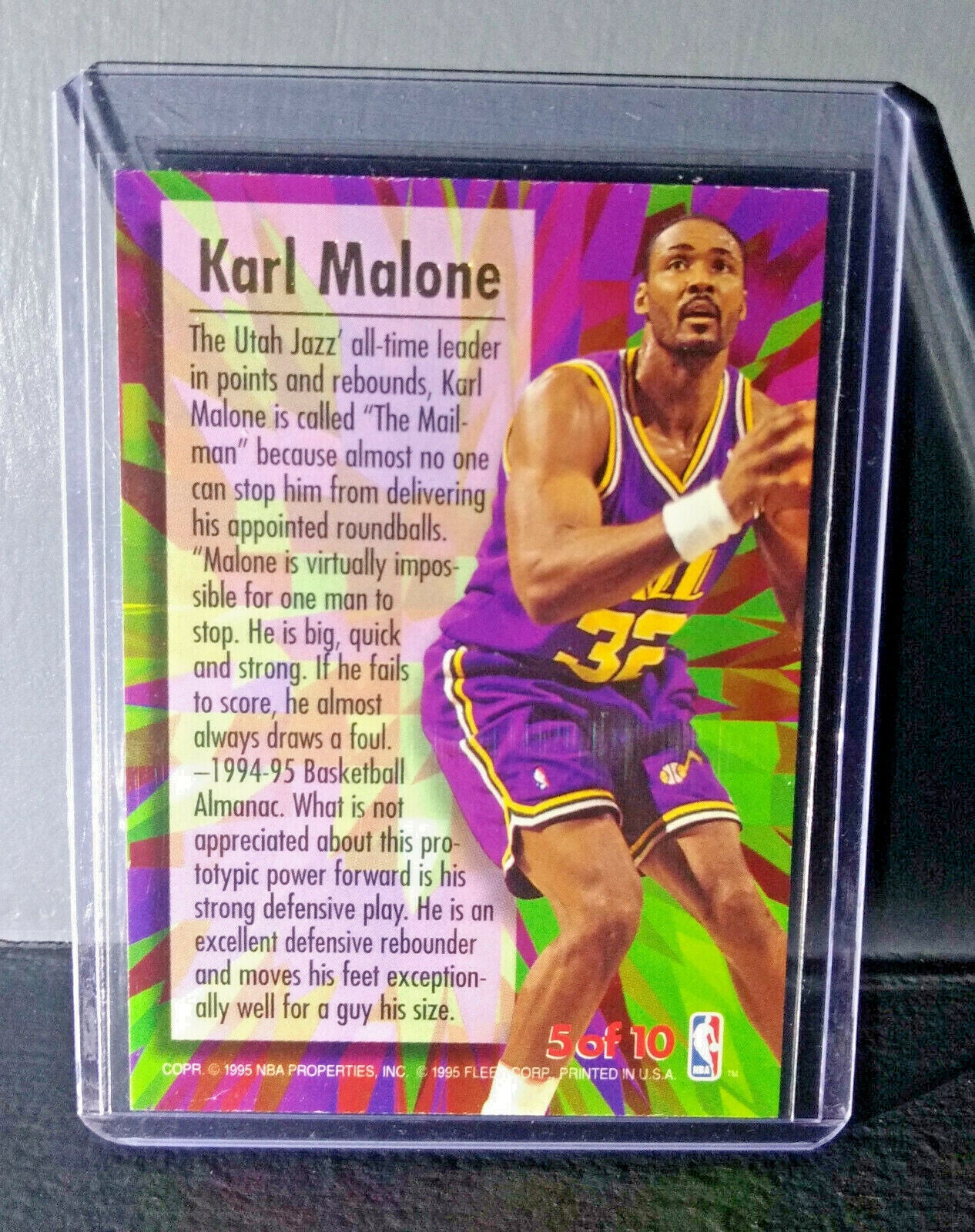 1995-96 Karl Malone Fleer Ultra Ultra Power #5 Basketball Card