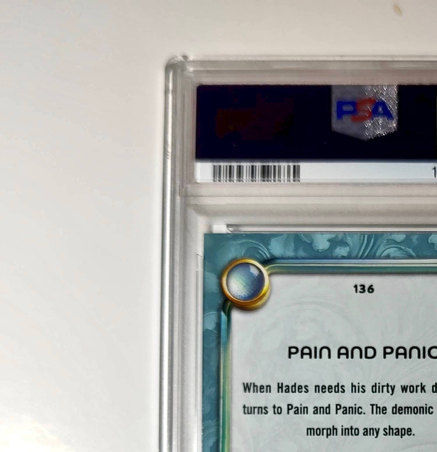 Pain and Panic 2025 Topps Disney Wonder #136 Diamond Card Hercules PSA 6