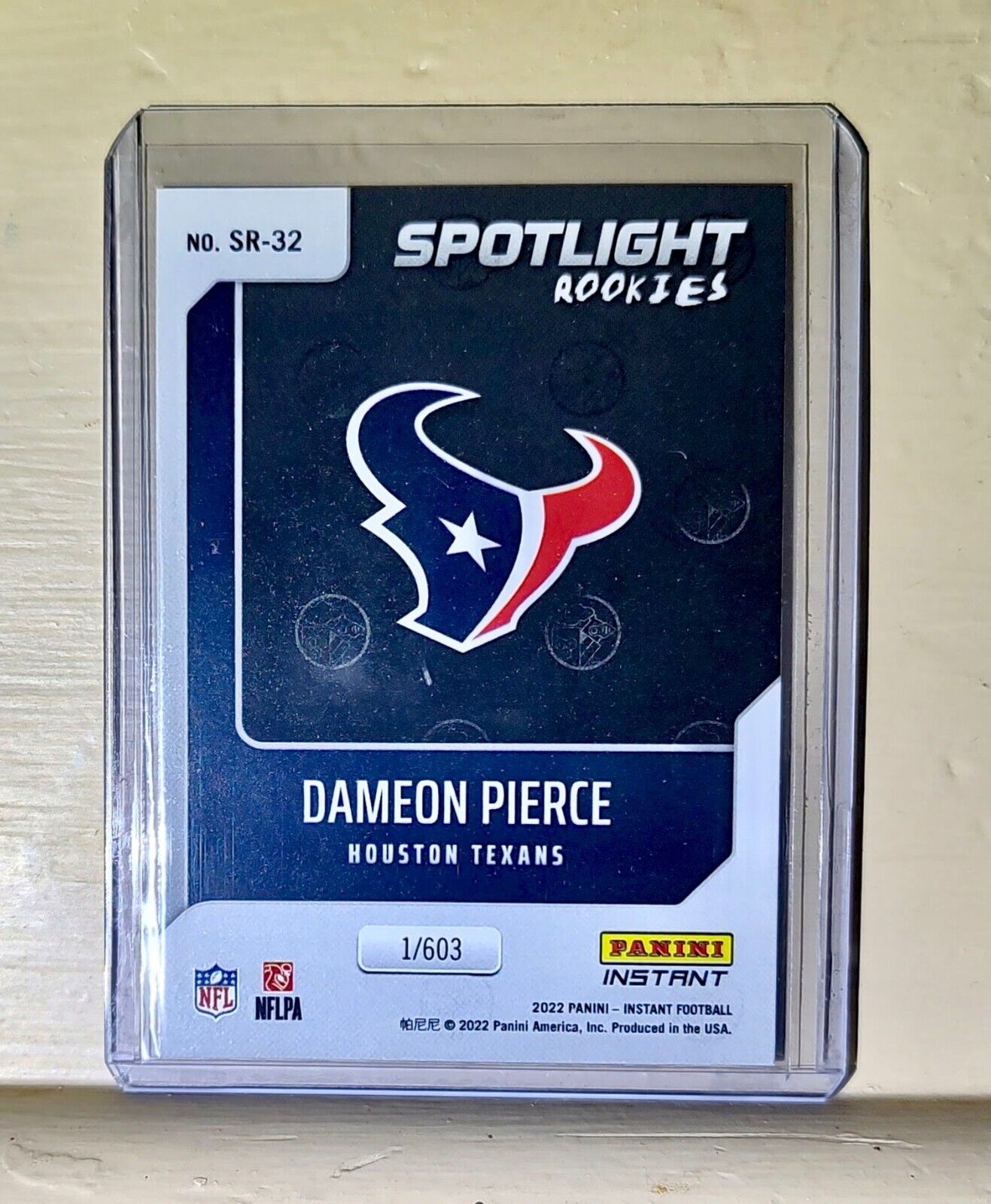 Dameon Pierce 2022 NFL Panini #32 Spotlight Rookie Football Card 1/603