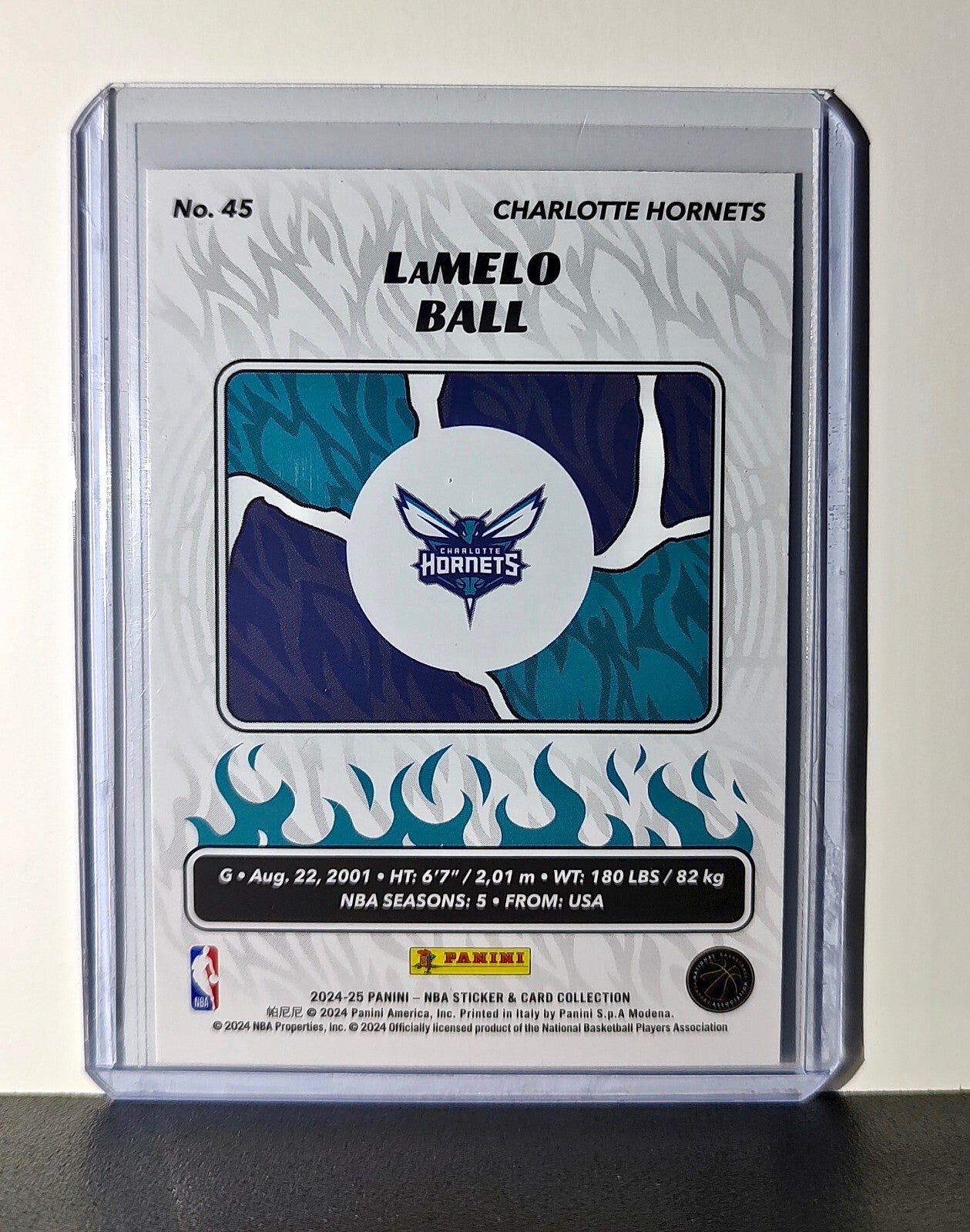 LaMelo Ball 2024-25 Panini NBA #45 Foil Sticker Card Charlotte Hornets