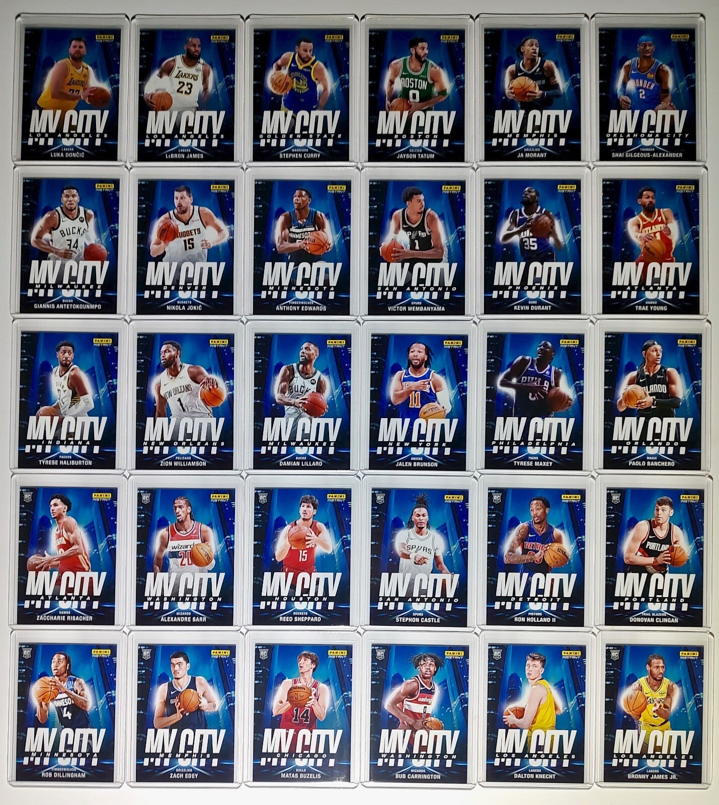 2024-25 Panini Instant My City NBA Complete 30 Card Basketball Set 1/268