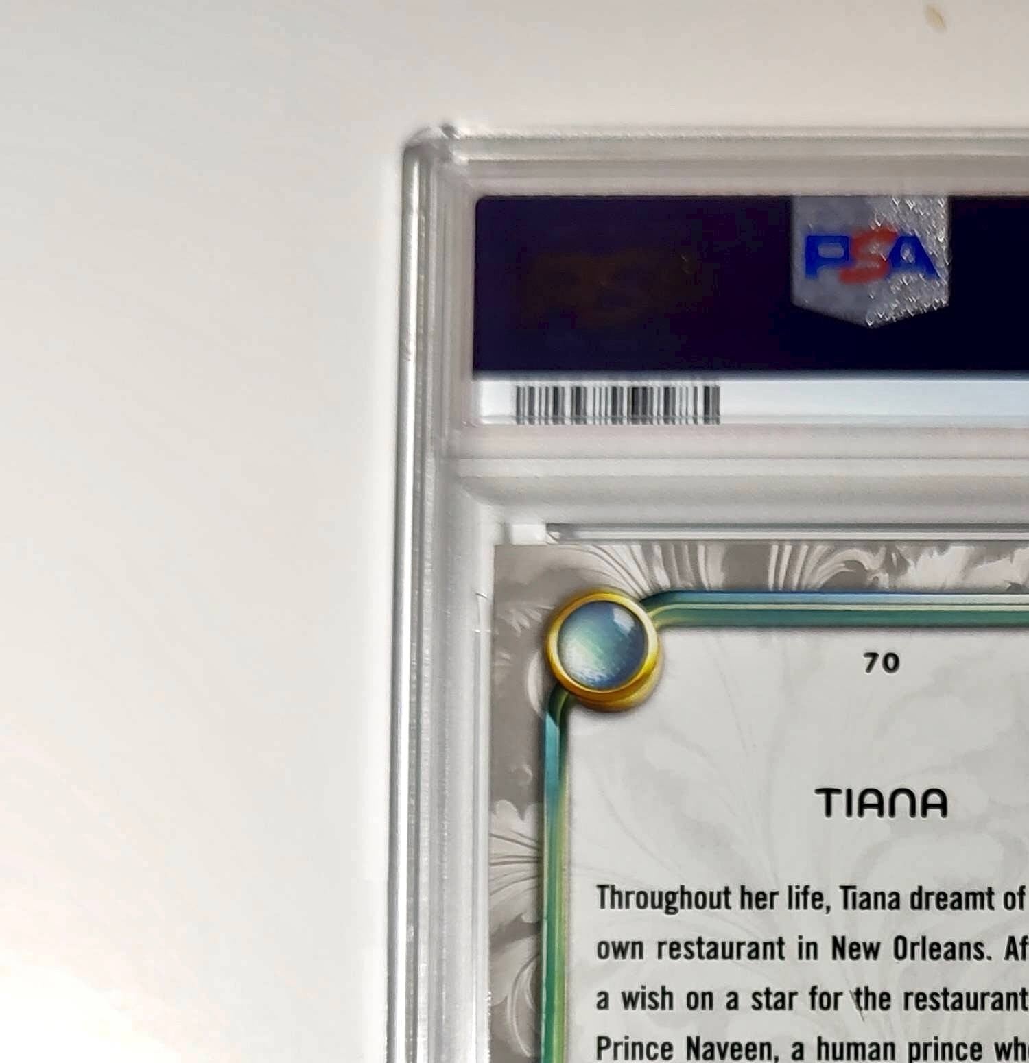 Tiana 2025 Topps Disney #70 Winter Variant Card The Princess and the Frog PSA 8