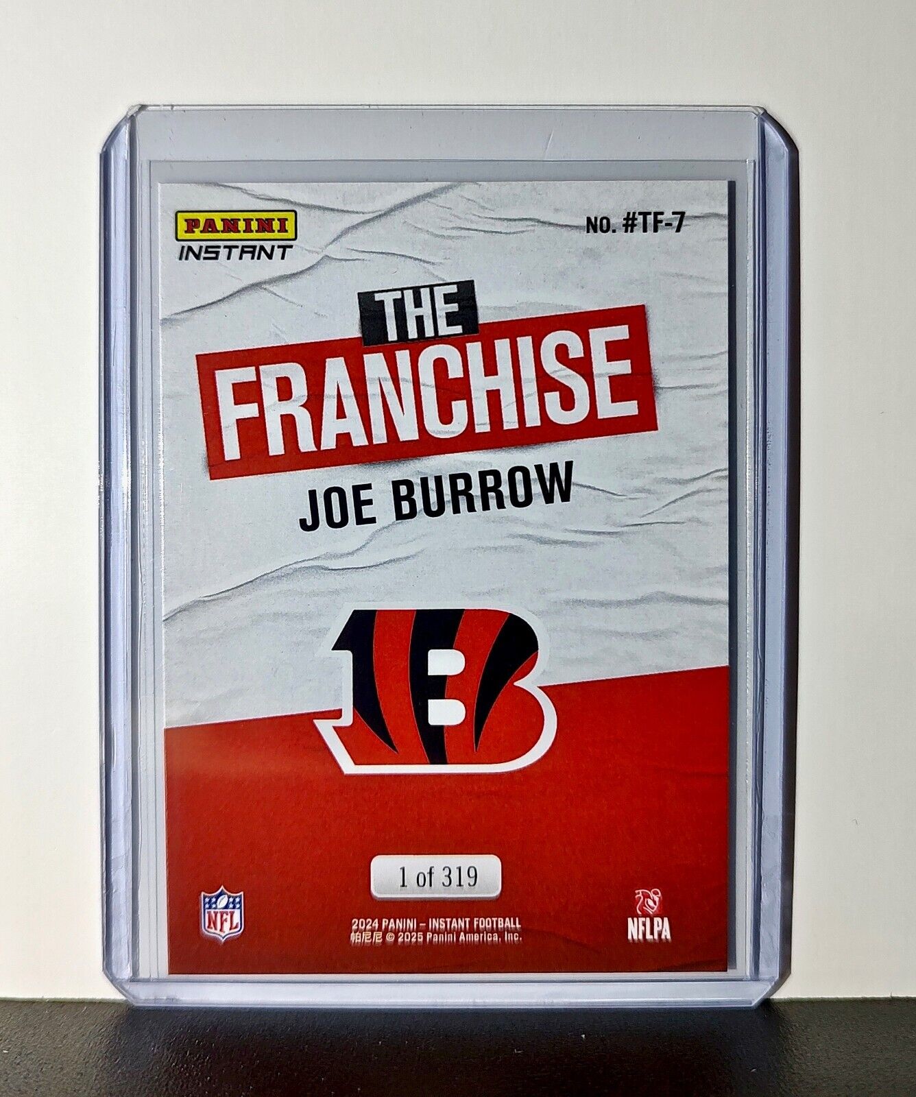 Joe Burrow 2024 Panini The Franchise NFL #7 Football Card Bengals 1 of 319
