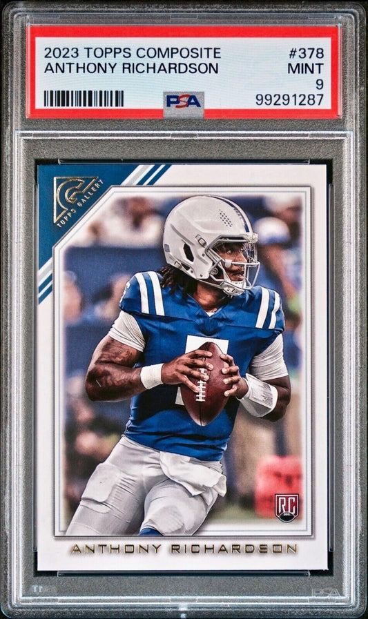 Anthony Richardson 2023 Topps Gallery Rookie NFL #378 Football Card PSA 9 Mint