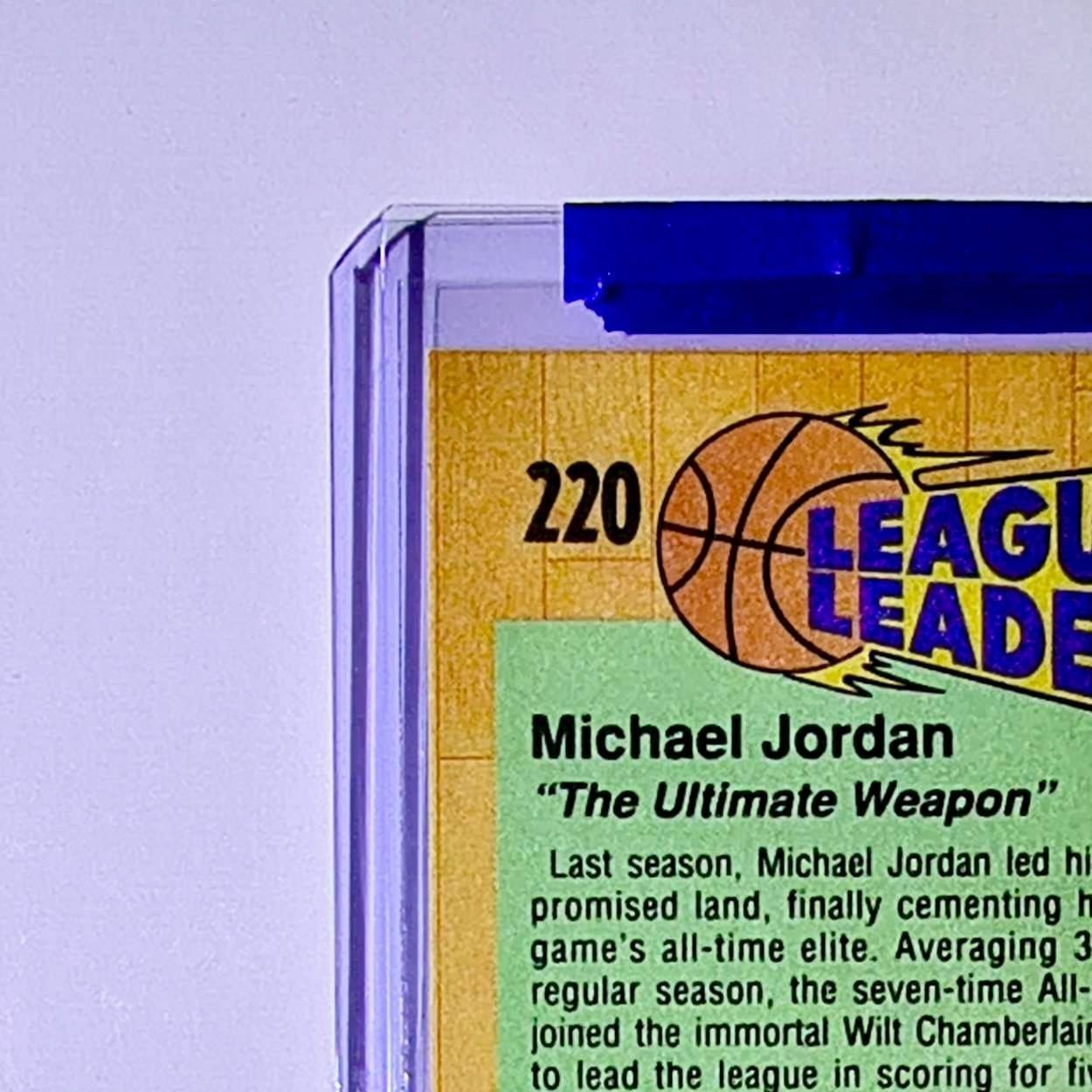 Michael Jordan 1991-92 Fleer League Leaders #220 Basketball Card Chicago Bulls