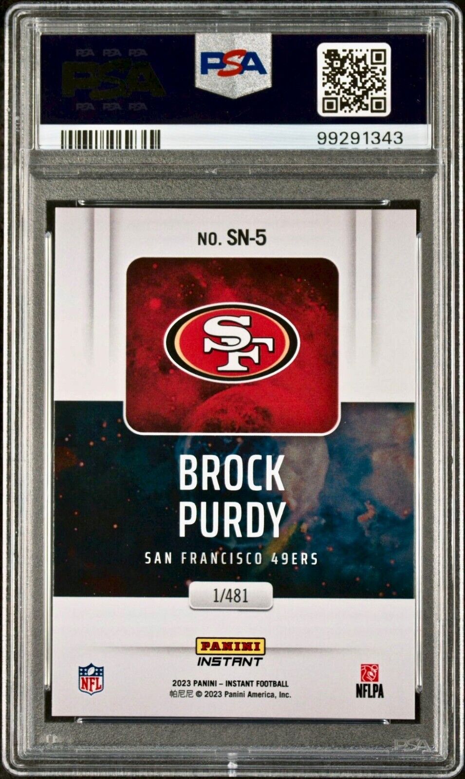 Brock Purdy 2023 Panini Supernova NFL #SN-5 Football Card PSA 10 Gem