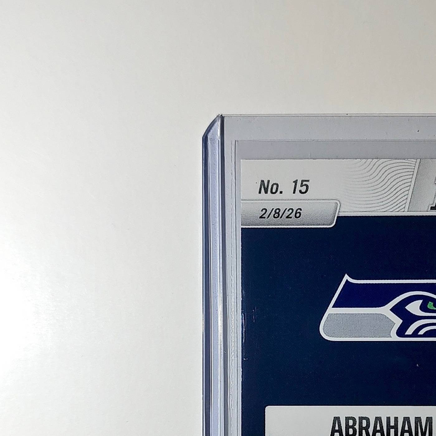 Abraham Lucas 2026 Panini NFL Super Bowl LIX Champions #15 Card Seattle Seahawks