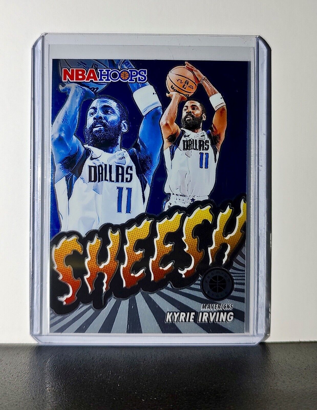 Kyrie Irving 2023-24 Panini Premium Stock NBA Hoops SHEESH #18 Card Mavericks