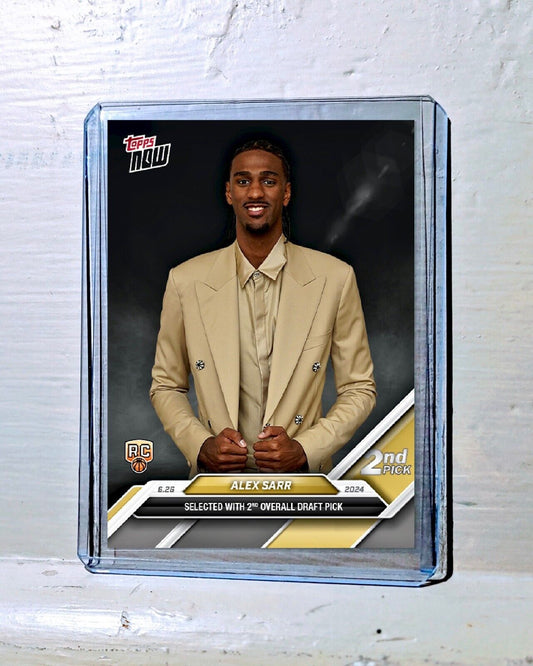 Alex Sarr 2024 Topps Now NBA #D-2 Draft Night Rookie Card Washington Wizards