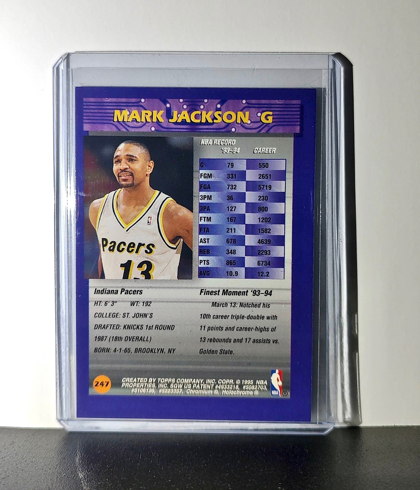 Mark Jackson 1994-95 Topps Finest #247 Basketball Card
