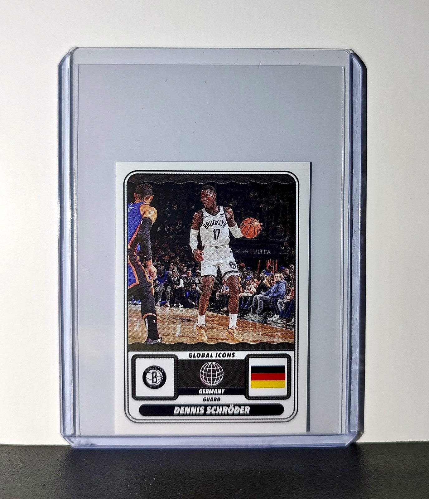 Dennis Schröder Global Icons 2024-25 Panini NBA #67 Sticker Card Brooklyn Nets