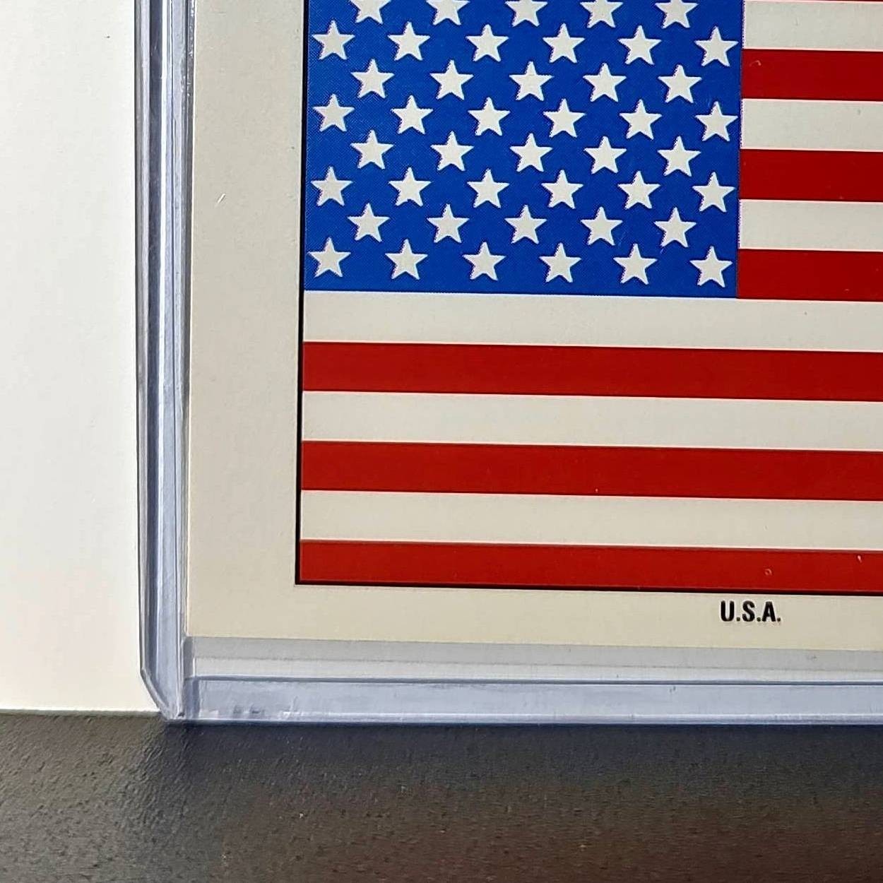 USA Flag 1991 Topps Desert Storm #23 Sticker Card