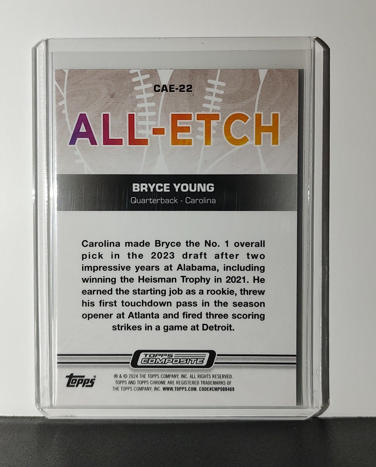 Bryce Young 2023 Topps All-Etch NFL #CAE-22 Card Carolina Panthers