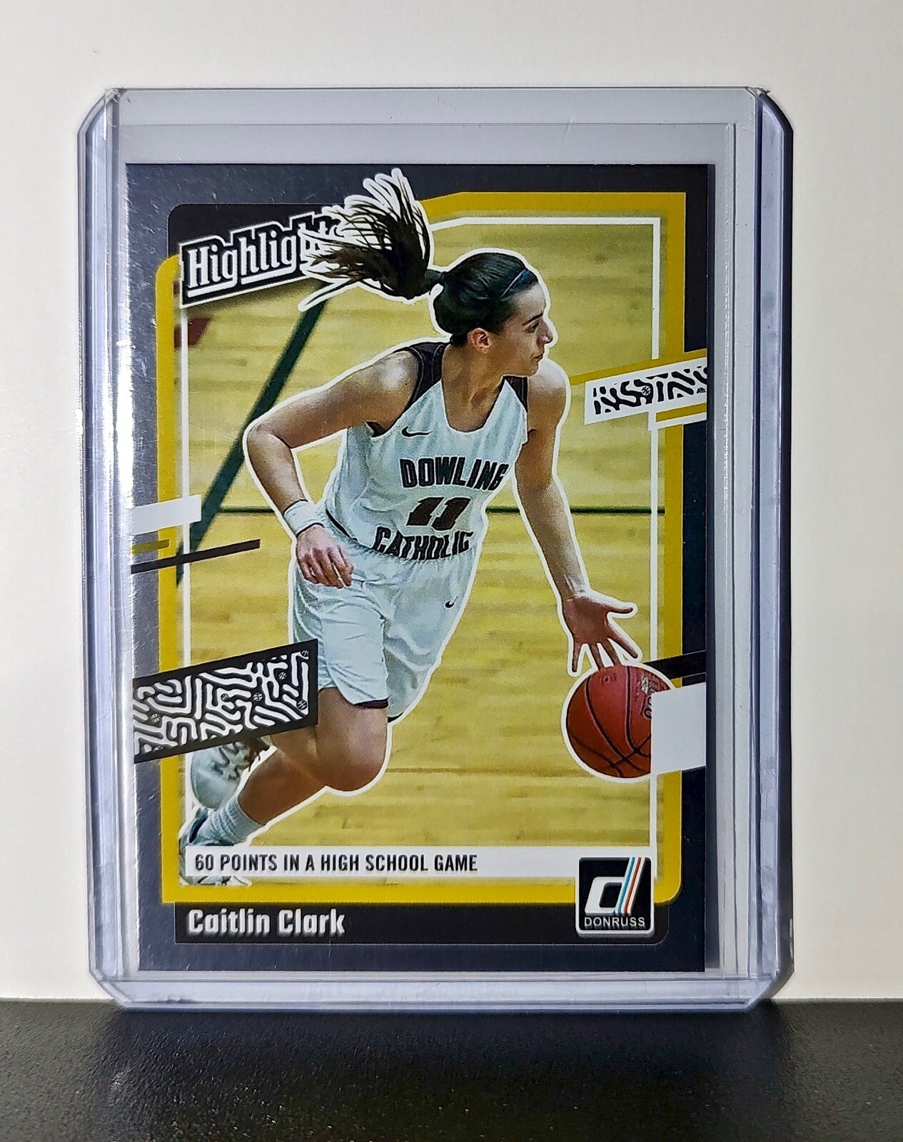 Caitlin Clark 2024 Silver Foil Panini Donruss Highlights #H3 Card Iowa Hawkeyes