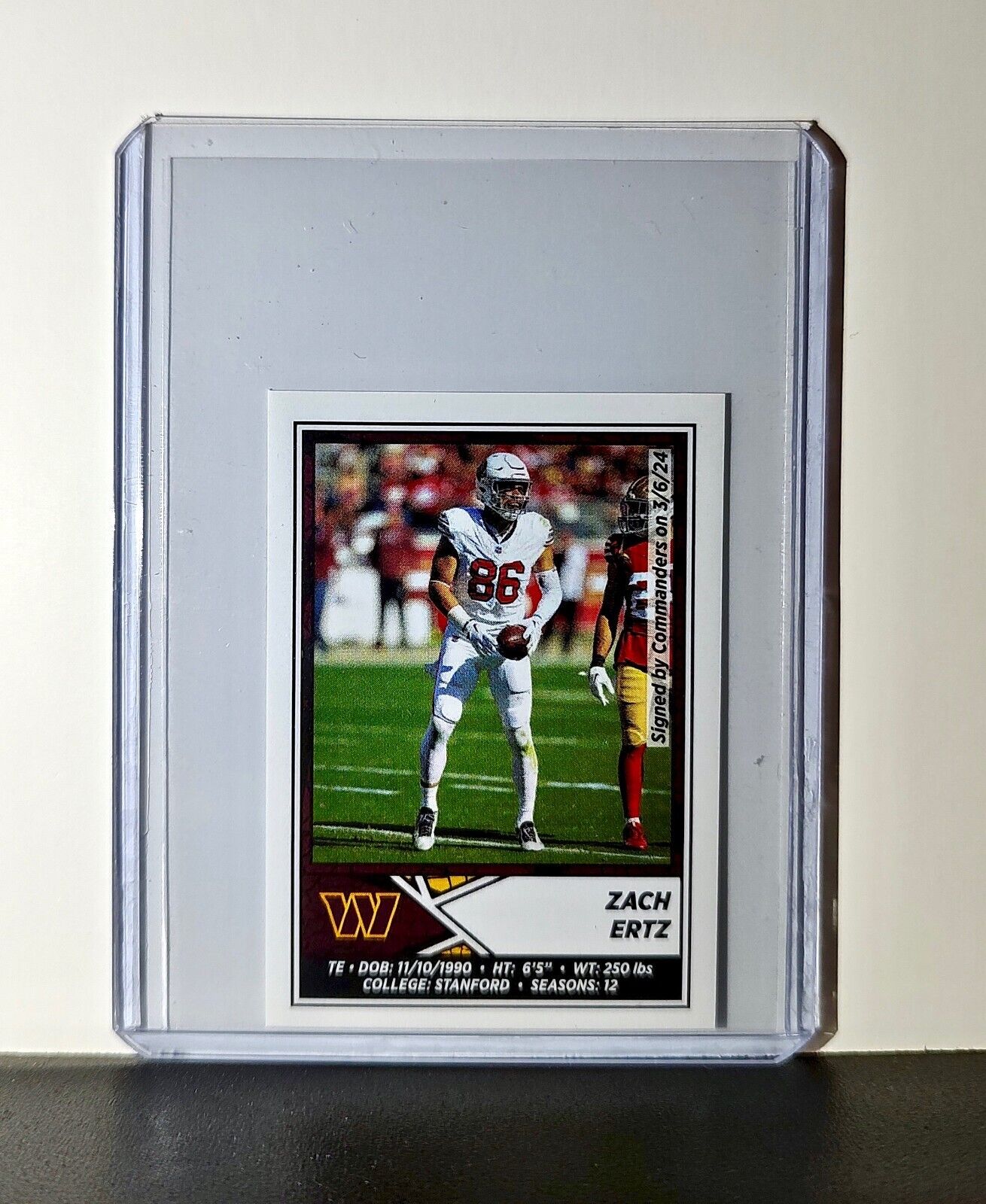 Zach Ertz 2024 Panini NFL Sticker #351 Washington Commanders