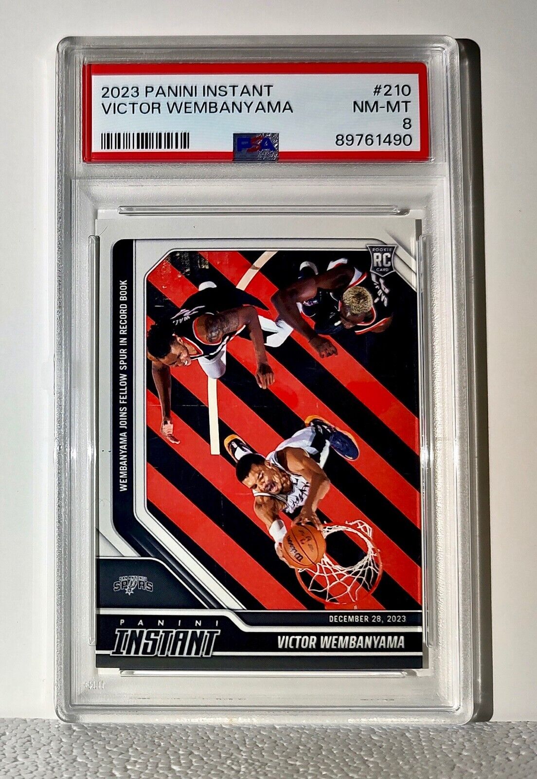 Victor Wembanyama 2023-24 Panini #210 NBA Rookie Basketball Card 1 of 3127 PSA 8