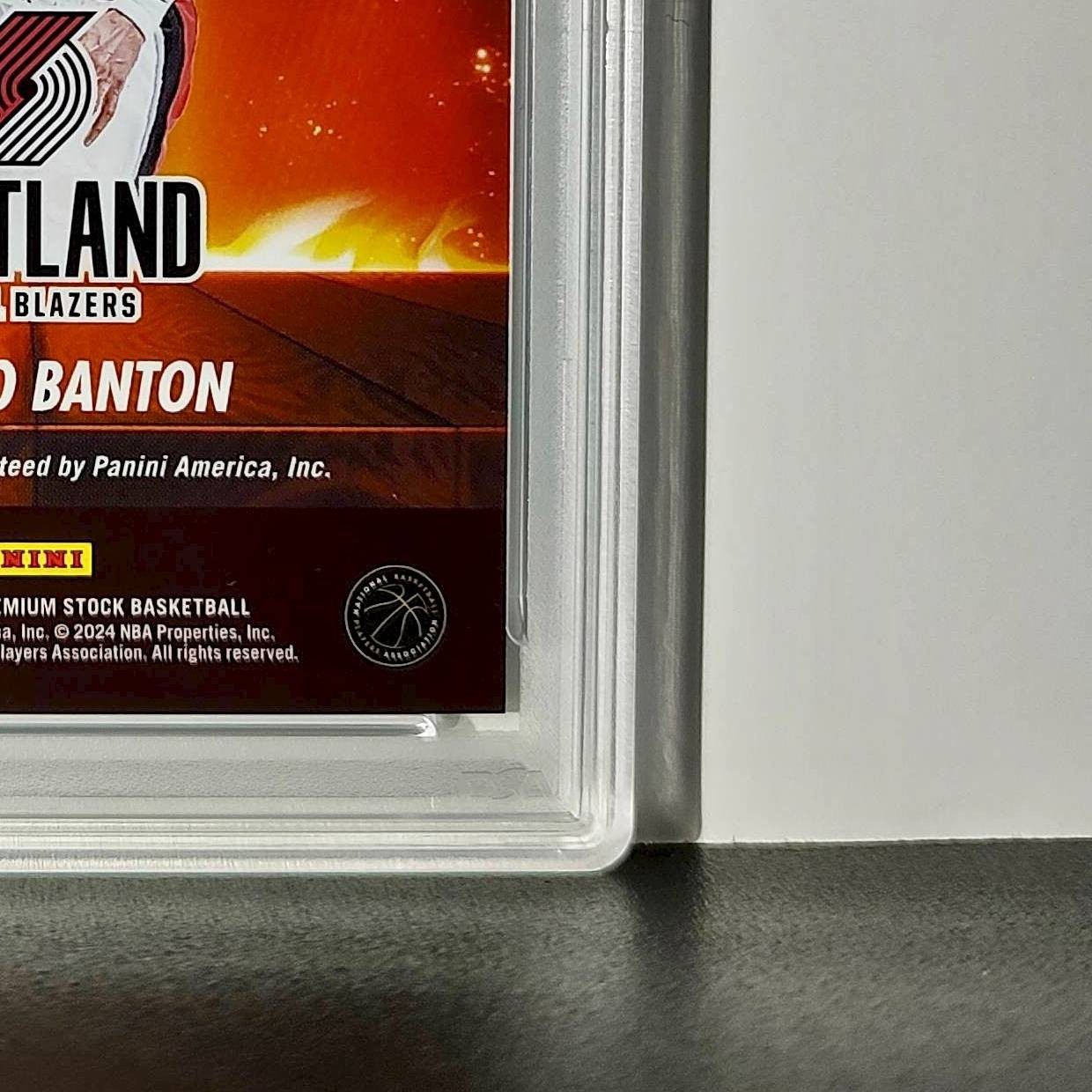 Dalano Banton 2023 NBA Hoops #HS-DN0 Hot Signatures Prizm Disco PSA 9 Auto 10
