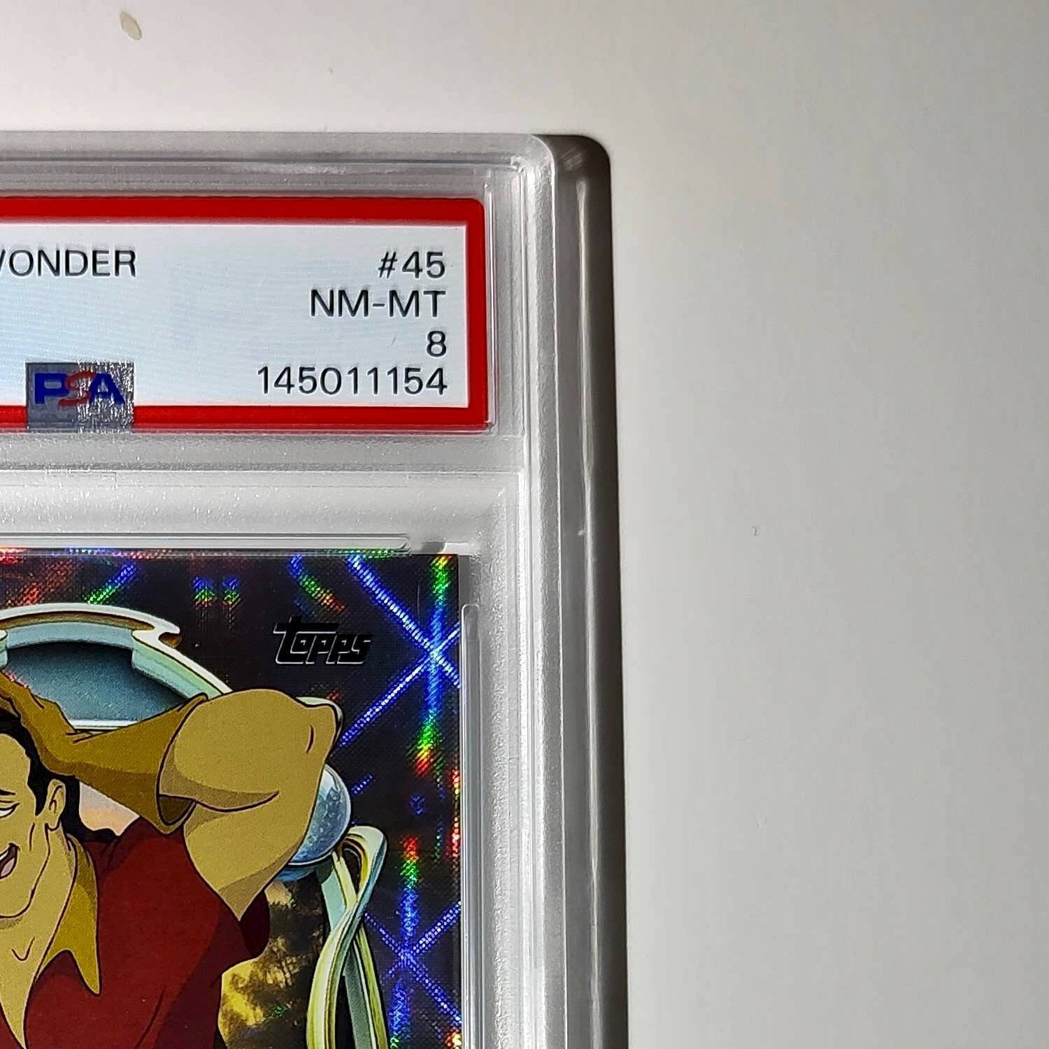 Gaston 2025 Topps Disney #45 Winter Variant Card Beauty and the Beast PSA 8